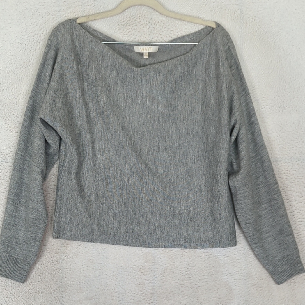 WAYF Women's Gray Long Sleeve Shirt Size‎ XS